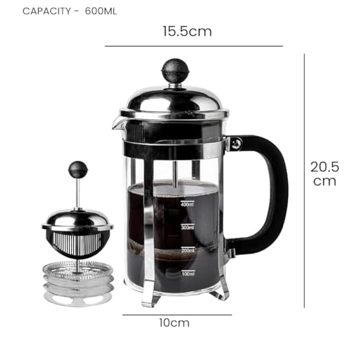 Image of Sipologie Vintage French Press, Silver, 600ml - Procaffeinater