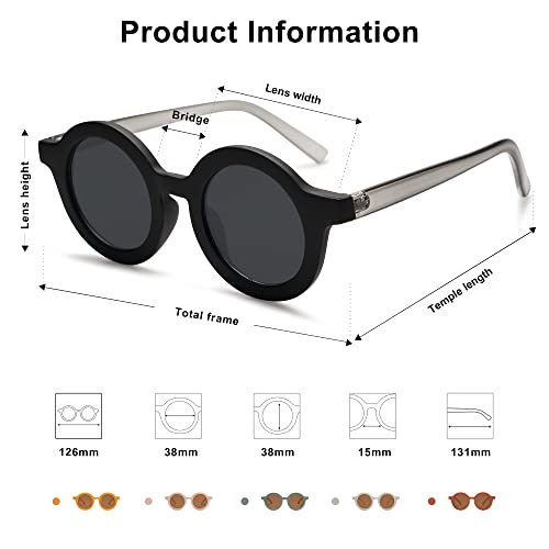 Image of SOJOS Cute Round Polarized Sunglasses for Kids Girls Boys UV400 Protection De Sol Gafas Beach Holiday
