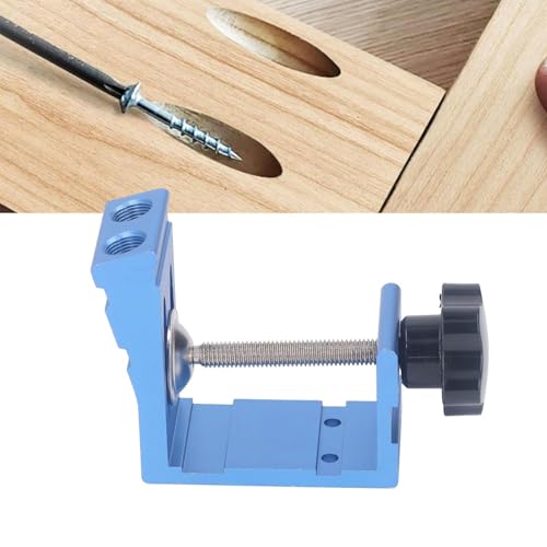 Schrägloch Stanzvorrichtung Set, 46Pcs Pocket Hole Jig Kit Holzarbeit Tasche Dübel Loch Jig + Bohrer + Dübel, Aluminiumlegierung Schrägloch Führungen Gelenk Winkel Werkzeug