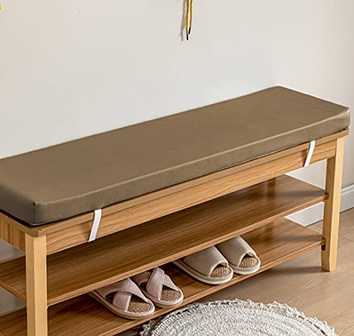 Coussin de banc de jardin 2/3 places imperméable matelas marron 150x35x3 cm