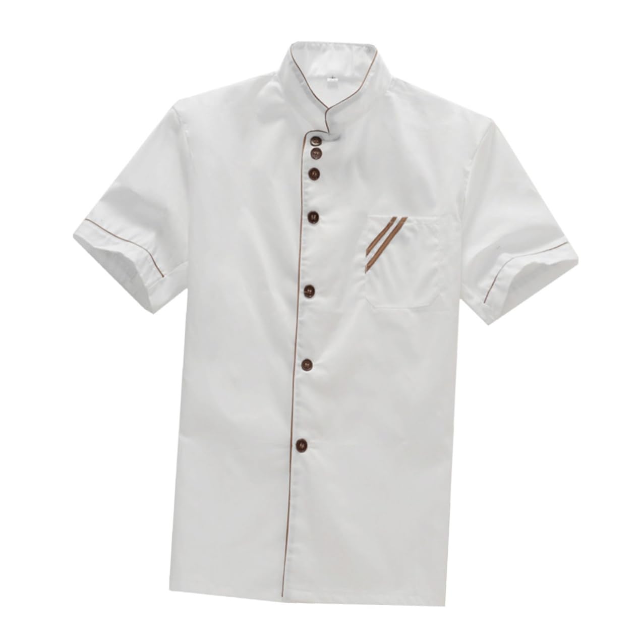 WOFASHPURET Unisex Short Sleeve Chef Coat Oil Proof Easy Wash Casual Loose Fit Ideal for Restaurant Hotel Catering