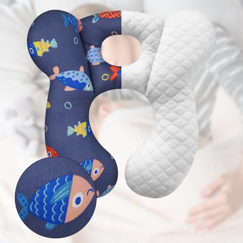 Image of Baby Travel Pillow, Infant Kid's Cushion Soft and Skin Friendly for Car Seat, Pushchair and Stroller (Style G)