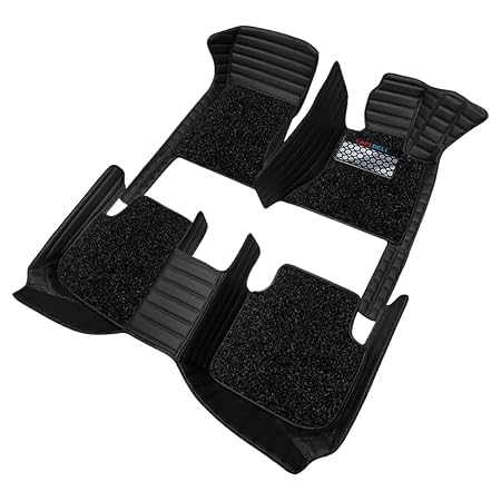 Premium 9D Car Floor Mats Compatible for Virtus ||Luxury Leather Double Layered Car Floor Mat||Set of 3Pcs||Water Resistent||Color :-Full Black discount deal