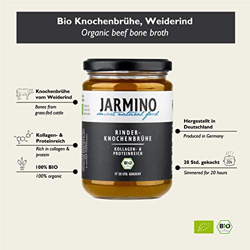 Jarmino organische bot bouillon van rundvlees grazen 4x 350ml fijnste