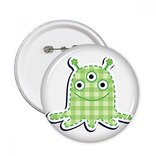 Alien Monster broches rondes XXL pour customiser un vêtement triste ou un sac usé