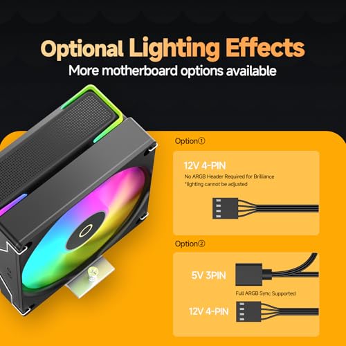 Image of Delta A40 SE BK ARGB CPU Cooler,Unique Top Cover,Direct-Touch Φ6mm*4 Heatpipes,TDP 190W,12V 4PIN-Fixed Brilliance Effect,5V 3PIN-Full ARGB Sync Supported,for Intel LGA 115X /1200 /1700 /1851,AMD AM4 /AM5