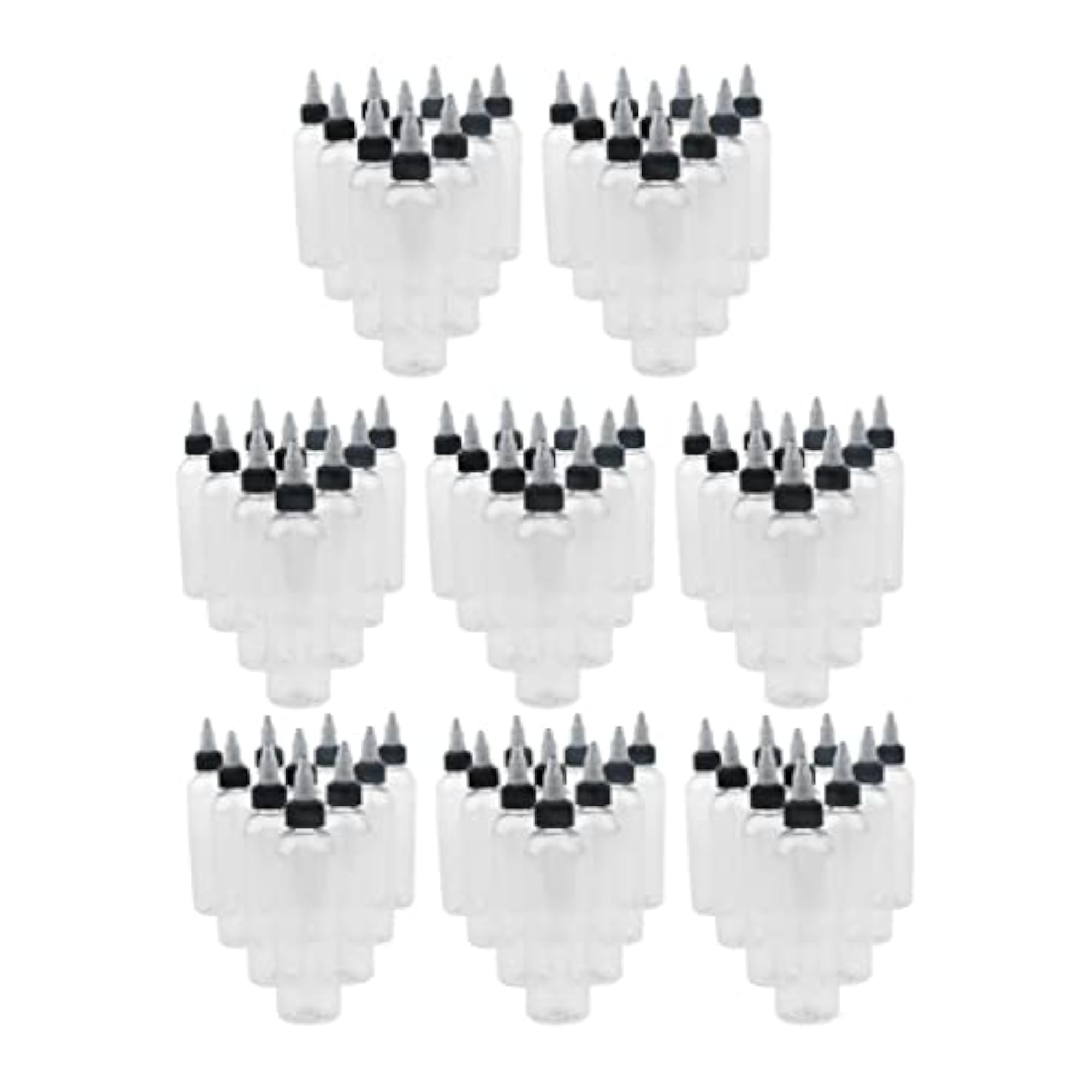 80 Pcs Empty Poly Squeeze Bottle with Twist Top Cap Applicator 120ml