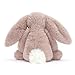 Jellycat Bashful Luxe Rosa Bunny Stuffed Animal, Medium 12 inches - Rabbit & Bunny Plush Toy - Classic Children's Gift