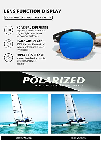 Image of KINGSEVEN Handmade 2023 Black Walnut Wooden Sunglasses Men Polarized UV400 Protection Semi-Rimless Retro Eyewear Women Oculos