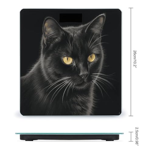 Báscula digital de baño Black Cat con pantalla LED miniatura 2