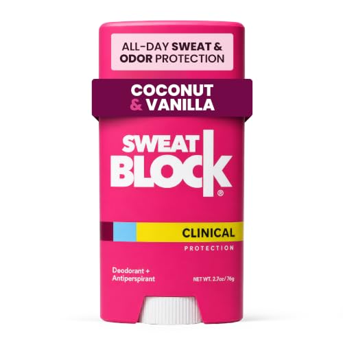 SweatBlock Clinical Strength Deodorant for Women, Coconut Vanilla, 1-Pack