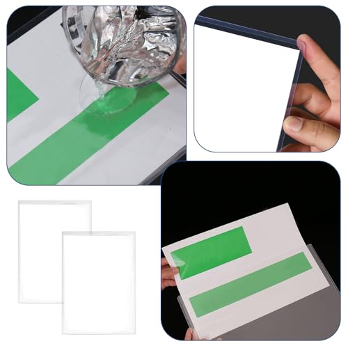 14 Pcs A5 Thickened Menu Holders, Transparent Plastic Box, Document Paper Organizers Case, Clear Poster Holder, Plastic Display Folders, for Office School Home Restaurant (Horizontal) - Image 7