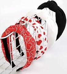 Black, White Valentine Heart Headbands