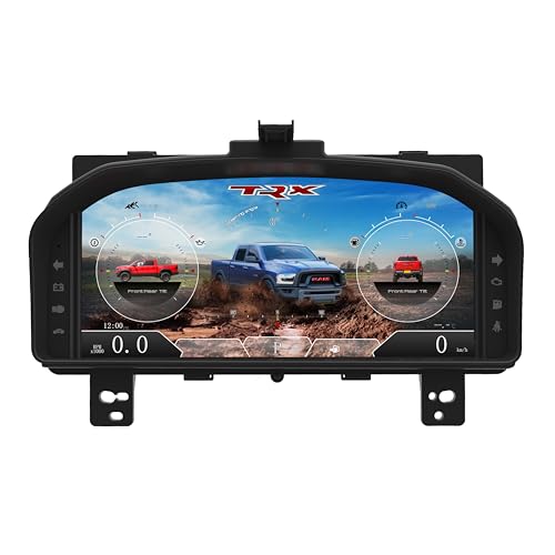 13.1 Inch Digital Gauge Cluster Replacement for Dodge Ram 1500 2500 3500 2008-2012 Liquid Crystal Instrument Panel Speedometer Screen Automotive Dashboard Virtual Cockpit Head Unit