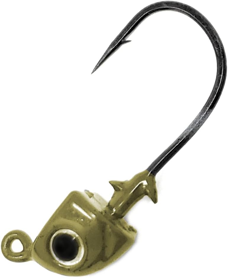 Reaction Tackle Tungsten Swimbait Jig Heads - 3D Realistic Eyes Attract Bass and More- Swim Bait Jig Head Fishing Hooks for use with Freshwater or Saltwater Fishing Lures (5-Pack)