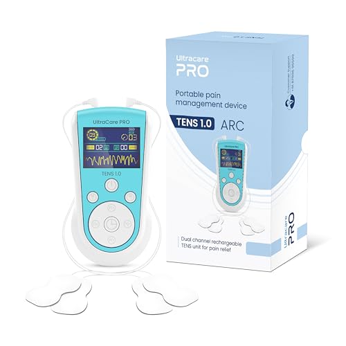Image of UltraCare PRO TENS 1.0 (ARC) - TENS Machine for Physiotherapy - Joint & Muscle Pain Relief - 25 Modes 50 Intensity Levels - Rechargeable - Dual Channel - Travel Friendly - Portable & Lightweight