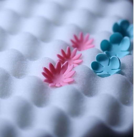 n.a.r ventures foam flower drying and shaping pad, white high-density foam, 20 x 30 x 2.5 cm, wave-textured design for sugar craft, fondant, clay art