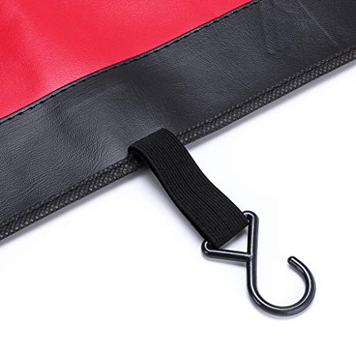 Ownmy Lightweight Automotive Mechanic Magnetic Leather Fender Cover Protector Gripper Mat Pad With Hooks For Repair Automotive Work (3 Pcs - Red) #TOP2