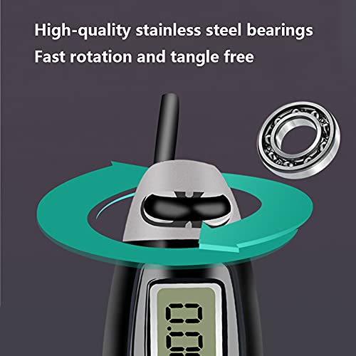 Waremew Weighted Cordless Jump Rope for Fitness[Suitable for Different Ages and Levels] Digital Ropeless Jump Rope for Fitness Exercise with Weighted Handles, High Speed Rope Skipping for Narrow Space - Thumbnail 4