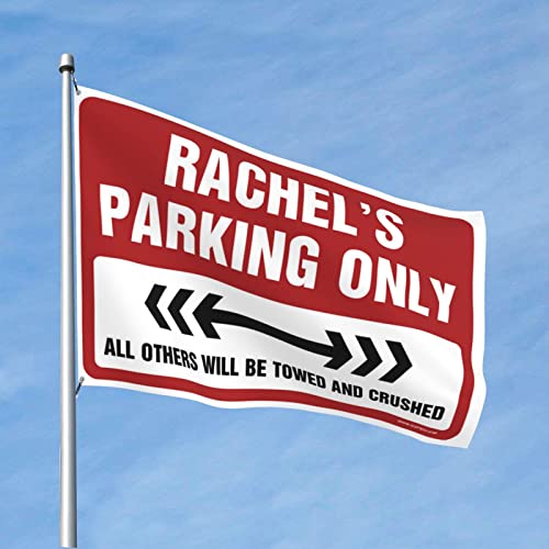 Cadeaux pour mari originaux : grand drapeau Rachel Parking Only 152 x 244 cm