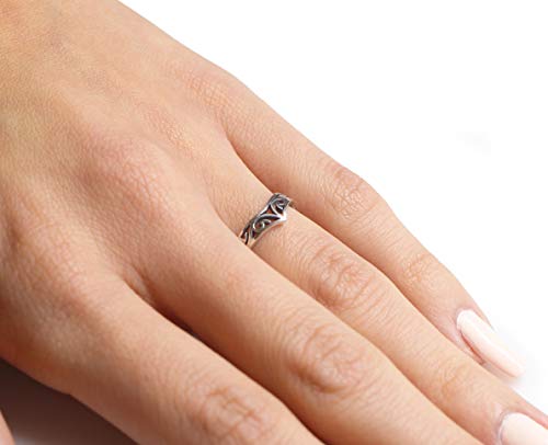 Closeoutwarehouse 925 Sterling Silver Pointed Filigree Ring Size 8 #TOP4