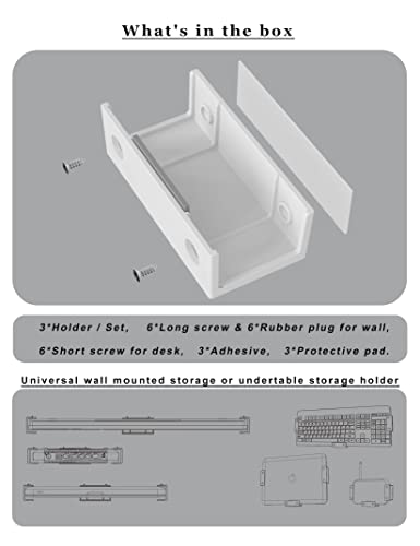 Soporte ajustable para laptop blanco para montaje bajo escritorio miniatura 6
