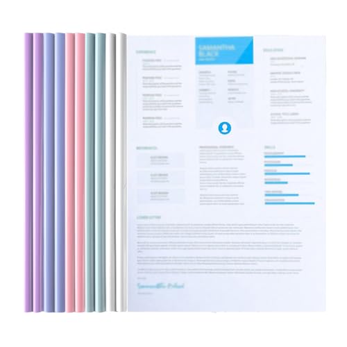 10 Fogli A4 Copertine Per Rilegatura, Cartella Di File Con Barra Scorrevole, Plastica A4 Rapporto Copertina, Plastica Documento Copertine Rilegatura Cartella Di File, Copertina Per Report Con Clip