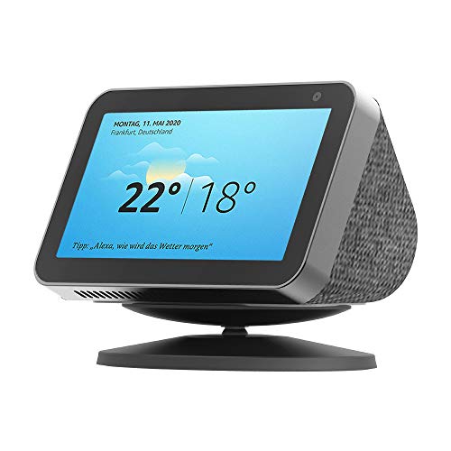 TUTUO Supporto Regolabile per Echo Show 8 / Echo Show 5. Rotazione a 360 Gradi, Base dell'altoparlante Magnetico Echo (Nero) - Image 7