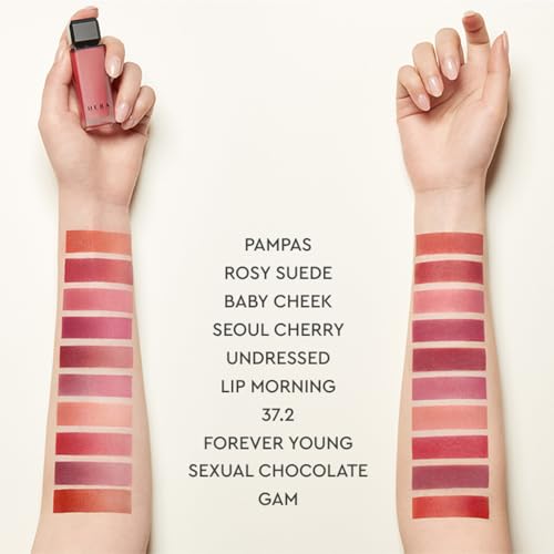 HERA Sensual Powder Matte Liquid Lipstick #169 SEOUL CHERRY | Nourishing and Long-Lasting, Smooth & Soft Velvet Finish, Korean Lip Makeup, 0.17 oz. (5g)