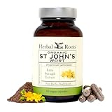 Herbal Roots St Johns Wort Capsules | 450 mg per Serving | Pure St. John’s Wort with No Binders or Fillers Non GMO | 60 Vegan Capsules