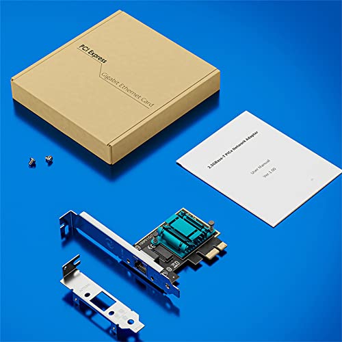 2.5Gbase-T Gigabit Network Card Pci Express Ethernet Adapter (Rtl8125B) Nic Support Pxe For Windows 10/8/7/Mac And Linux Os With Low Profile #TOP6