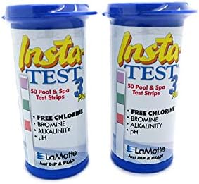 Perfect Test 4 Swimming Pool and Spa Test Strips for Chlorine or Bromine 2 x 50 - Spa, Hot Tub and Swimming Pool Testing - 4 in 1
