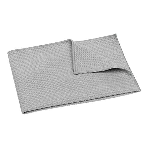 Kitchen Towels - Microfiber Waffle Weave Towels | 16 X 24 In. (6 Pack) | Absorbent, No Lint, Thick, Reusable, Commercial, Soft, Hand, Tea, Glass, Bar, Sublimation Blank, Polyester Cloths | Gray #TOP1