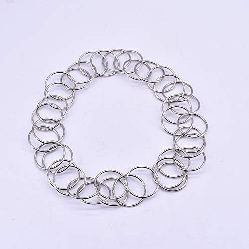 SUMAG Fugitive Chain Silver Magic Tricks Linking Ring for Magicians Stage Gimmick Prop Accessories Comedy Moving Ring Magic