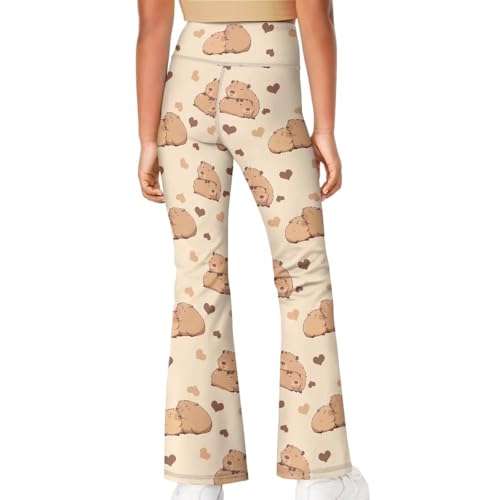 5-14 Years Girls Wide Leg Flared Leggings for Sports Dance Yoga Butt Lift Elastic High Waist4