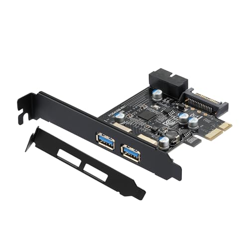 YABOANG Scheda di espansione PCIe USB 3.0 a 2 porte