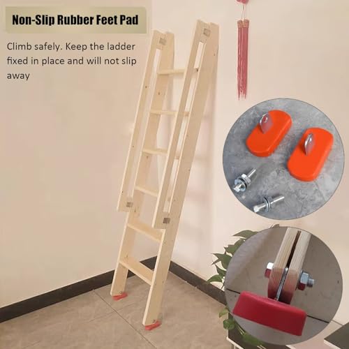 Repuesto de escalera de litera, diseño de madera duradero con peldaños de 3.7 pulgadas de ancho, 7-3 escalones, 49.2 pulgadas de altura, seguro y estable para niños, perfecto para literas