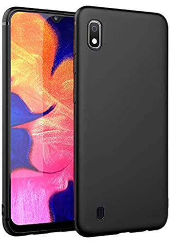 Image of Mobile Back Cover Case for Samsung Galaxy A10 (SM-A105F /DS, SM-A105FN /DS) (Silicone Case|CameraProtection|Black SC1510)