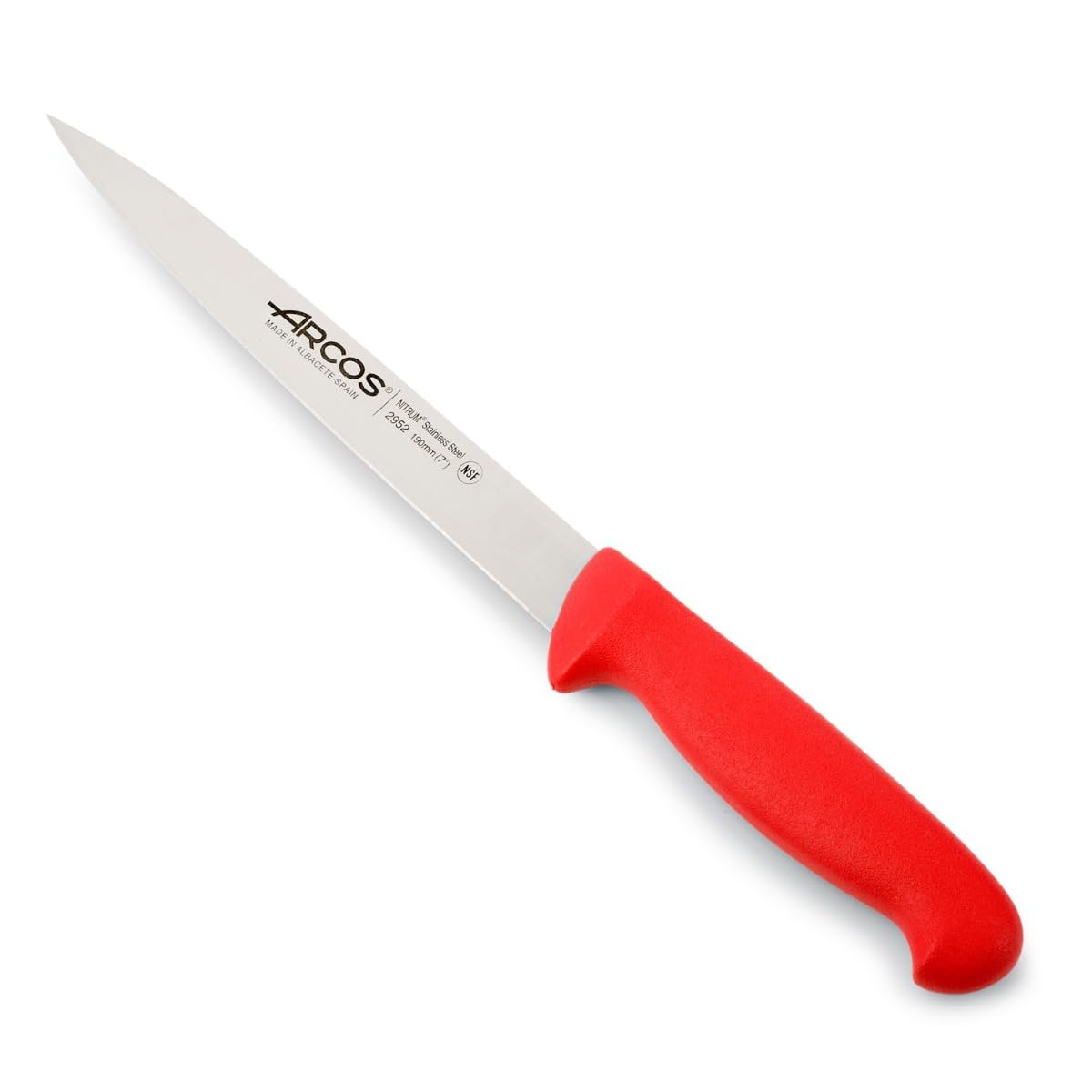 Arcos Serie 2900 - Filetmesser - Klinge Nitrum Edelstahl 190 mm - HandGriff Polypropylen Farbe Rot