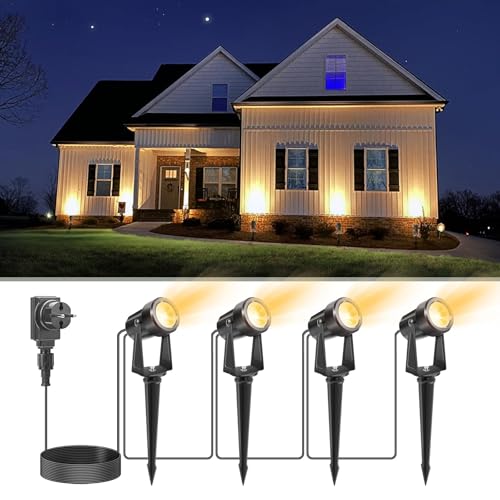 VOLISUN Gartenstrahler Led Außen Wasserdicht, Gartenbeleuchtung Mit...