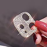 カメラレンズカバー ラインストーン ビジュー iPhone11Pro iPhone11ProMax 対応 ラメ キラキラ ピンクゴールド cam-005