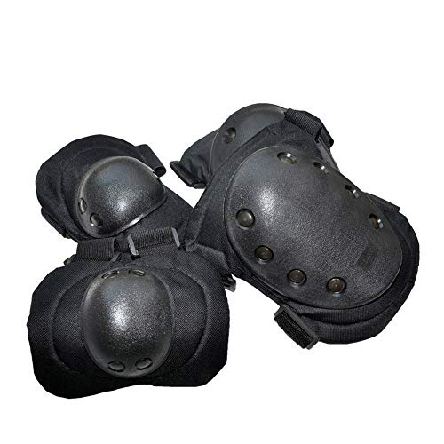 Tactical Pads �T�o�C�o���Q�[������ �G�A�\�t�g �M�A �A�E�g�h�A �V���[�e�B���O �ˌ� ��� �o�R���]�� �^�N�e�B�J�� �R���o�b�g �p�b�h �ی�� �G �I �v���e�N�^�[ �G���{�[�p�b�h �j�[�p�b�h - Black