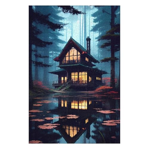 Rompecabezas Personalizado Mountain Hut Puzzle De Vacaciones con Vista Romántica De Paisaje Adultos A Partir De 12 Años 1000 Piezas Premium, 1000 PCS