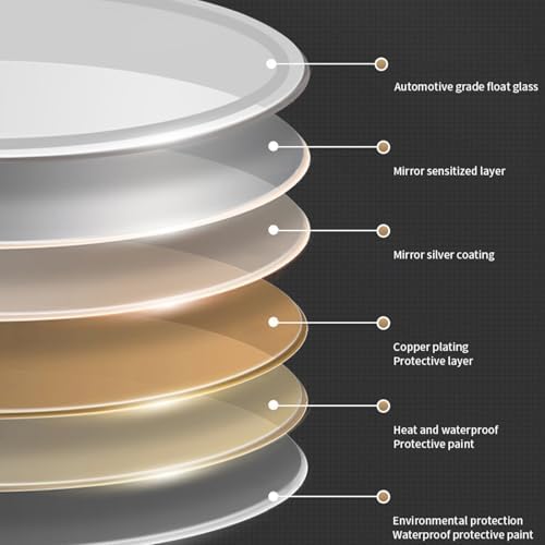 Arched LED Bathroom Mirror - Gold Framed, Dimmable Front & Backlit, Anti-Fog, 3 Color Temperature Options, Smart Vanity Mirror (50x80cm, Warm Light + Demisting)