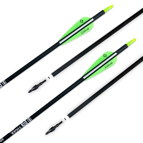 image for TIGER ARCHERY 30Inch Carbon Arrow Practice Hunting Arrows with Removab