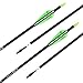 TIGER ARCHERY 30Inch Carbon Arrow Practice Hunting Arrows with Removable Tips for Compound & Recurve Bow(Pack of 12) (Light Green White)