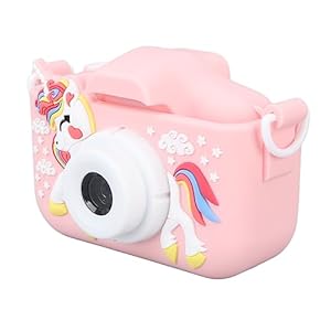 Kids Selfie Camera, Multi Functional 2.0 Inch IPS Screen Auto Power Off Dual Lens 1080P Kids Video Camcorder for Home (Pink)