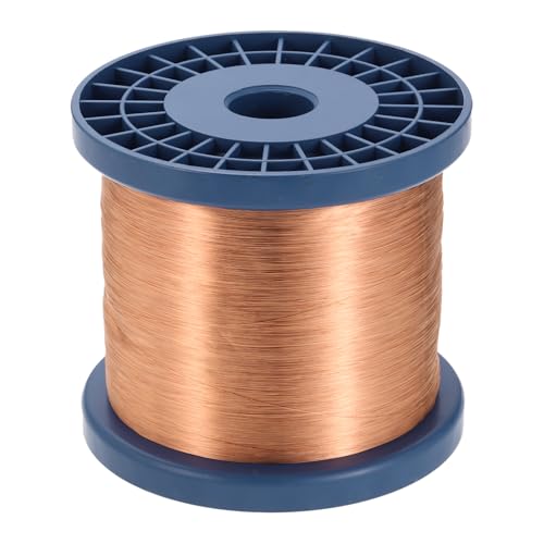 MECCANIXITY 38 AWG Magnet Wire, 38 Gauge Enameled Copper Wires 48 oz Magnetic Coil for Transformer Motor Electric, F Grade 311 Fahrenheit (155 Celsius), Copper Color