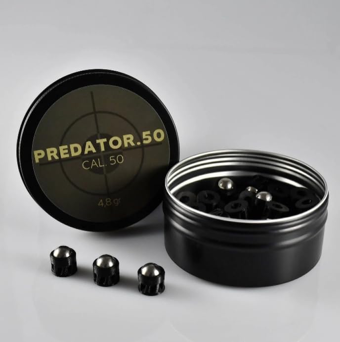 50 x Predator.50 HDR 50 Black, Maximum Power, 12.5 x 4.8g, Cal 50