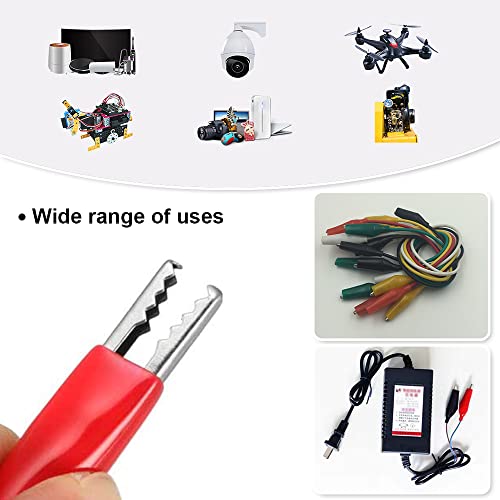 Image of 10 Pcs Boot Covered Testing Alligator Clips Detachable Mini Crocodile Clips to Use Mini Test Crocodile Clamp Clips for Lab Cable School